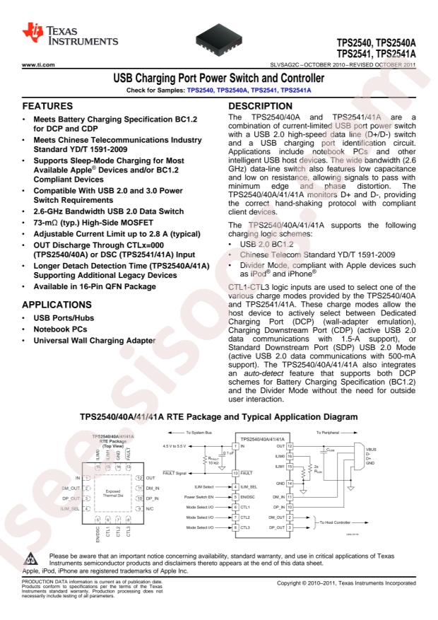 TPS2541ARTET