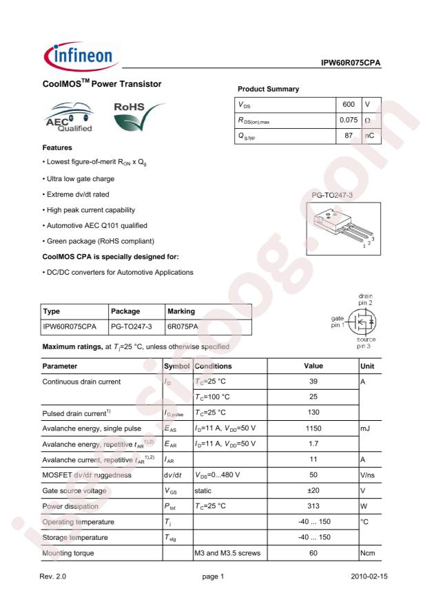 IPW60R075CPA