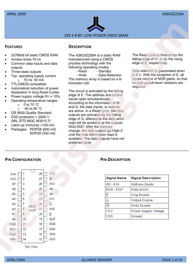 AS6C62256A-70PCN