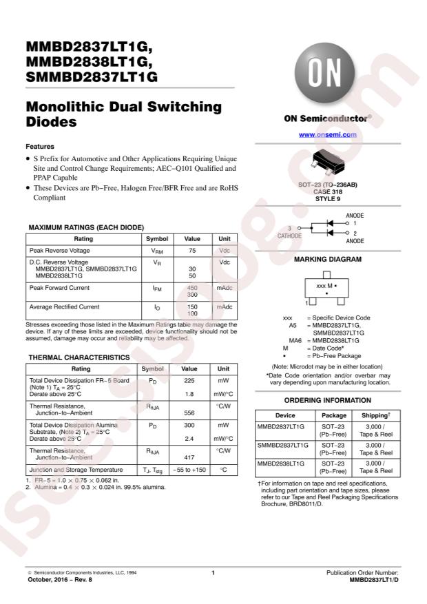 MMBD2838LT1G