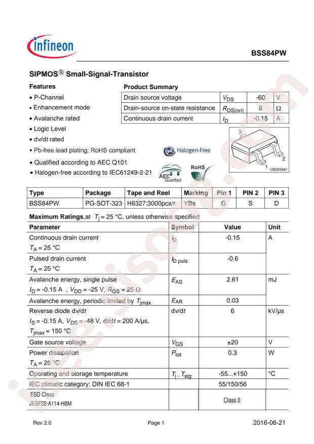 BSS84PWH6327