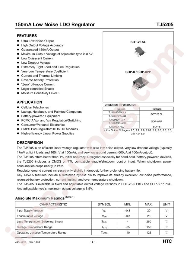 TJ5205SF5-ADJ