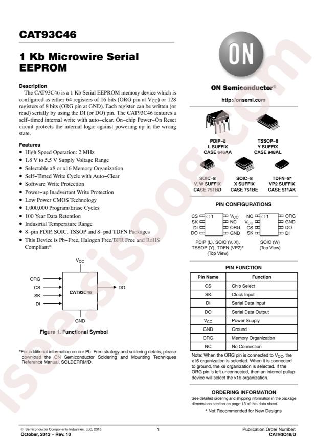 onsemi CAT93C46LI-G