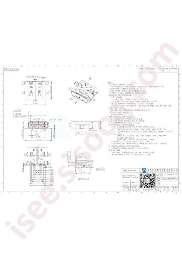 TYPEC-304YSSW-ACP16