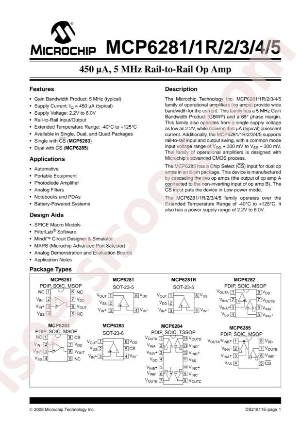 MCP6282-E/SN