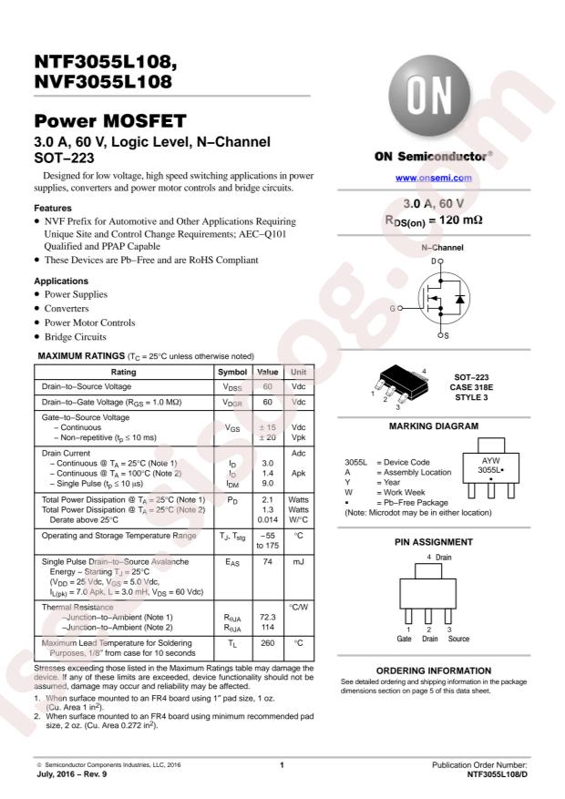 NTF3055L108T1G