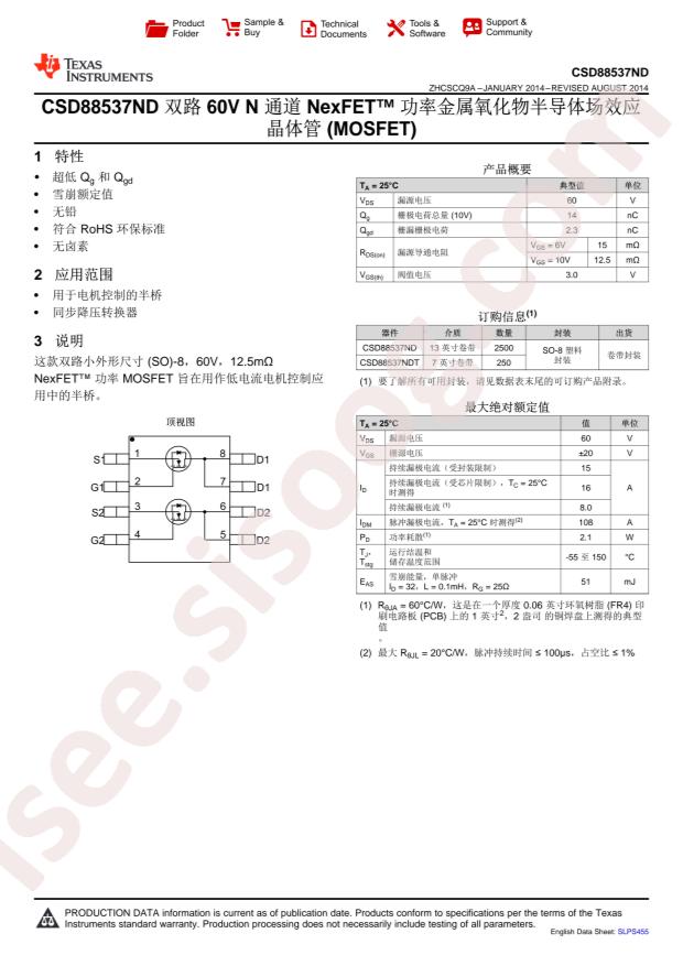 CSD88537NDT