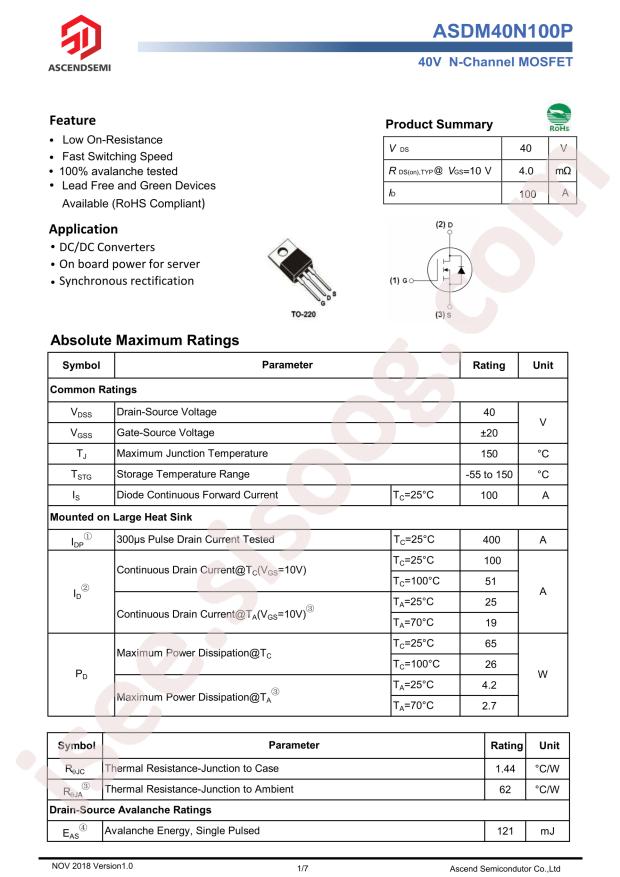 ASDM40N100P-T