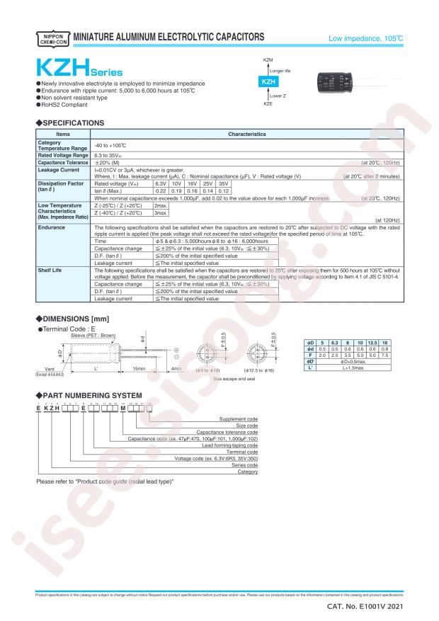 EKZH350ETD271MH15D