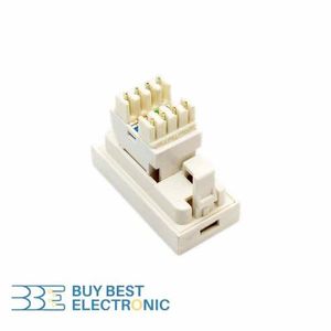RJ45 CAT6 UTP OUTLET+COVER WHITE (Refurbished)