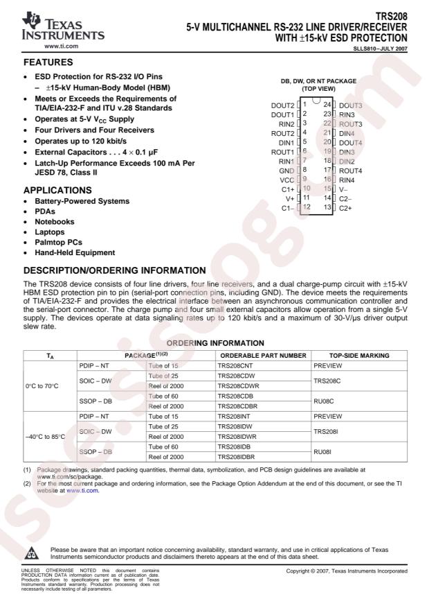 TRS208IDBR