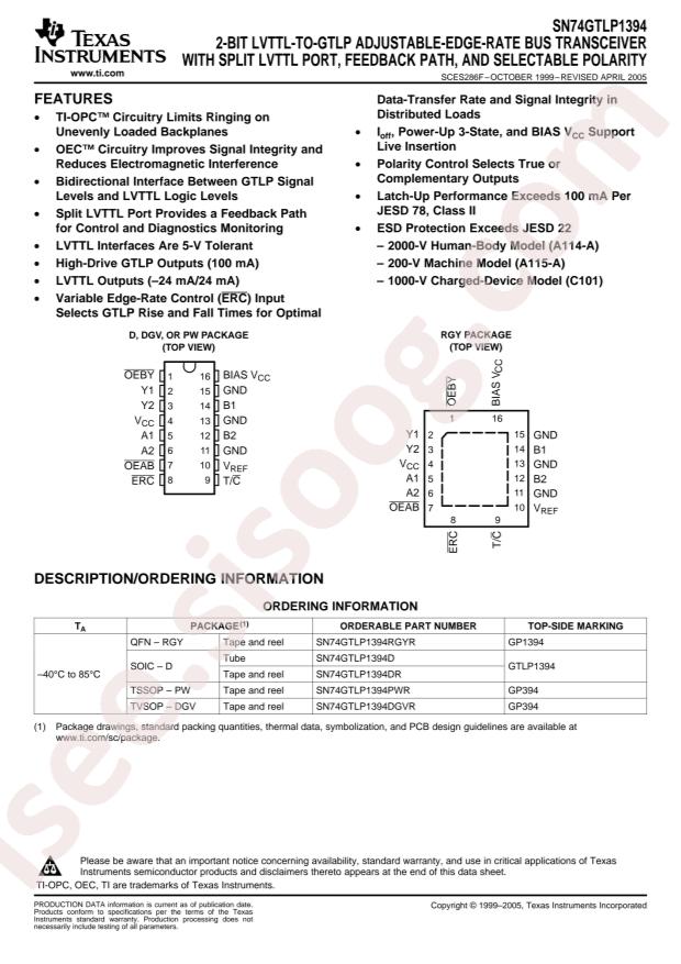 SN74GTLP1394PWR