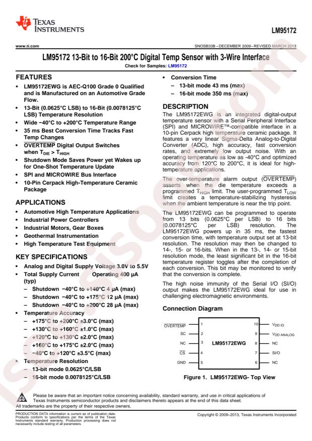 LM95172EWG/NOPB