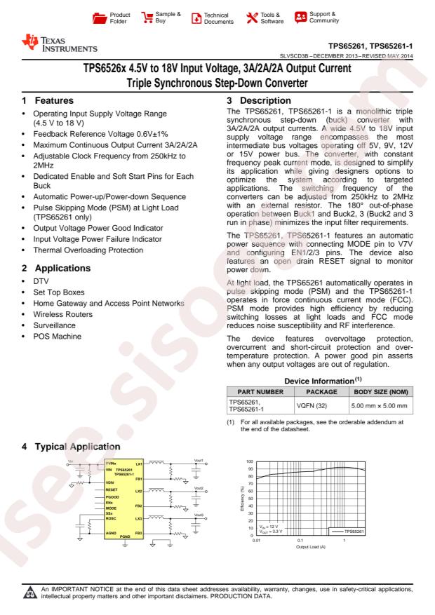 TPS65261RHBR
