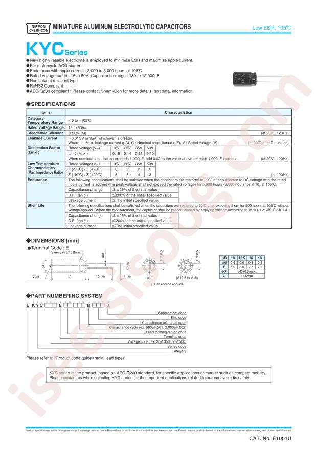 EKYC160ELL562MK30S