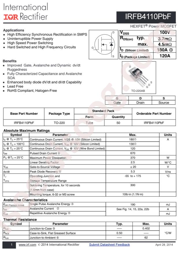 IRFB4110PBF