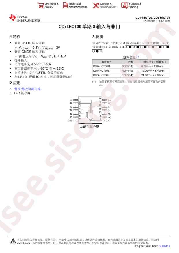 CD74HCT30M