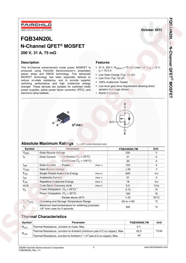 FQB34N20LTM