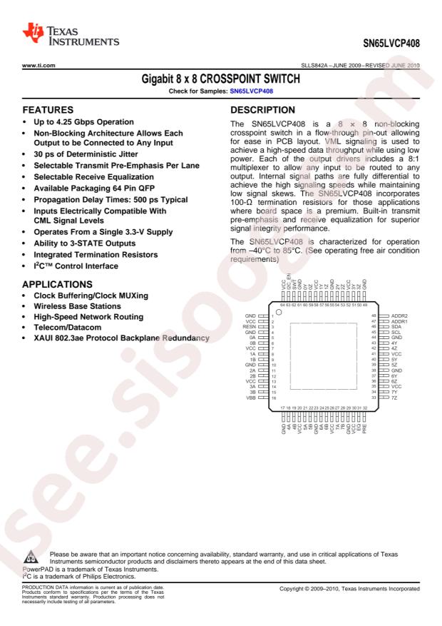 SN65LVCP408PAPR