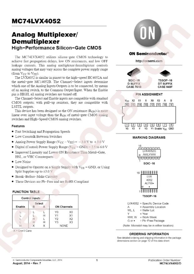 MC74LVX4052DG