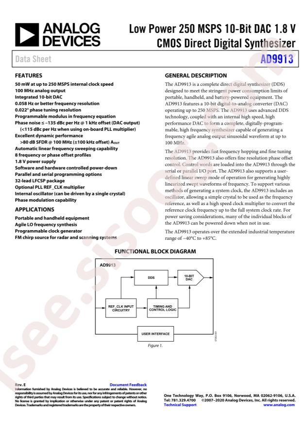 AD9913BCPZ-REEL7
