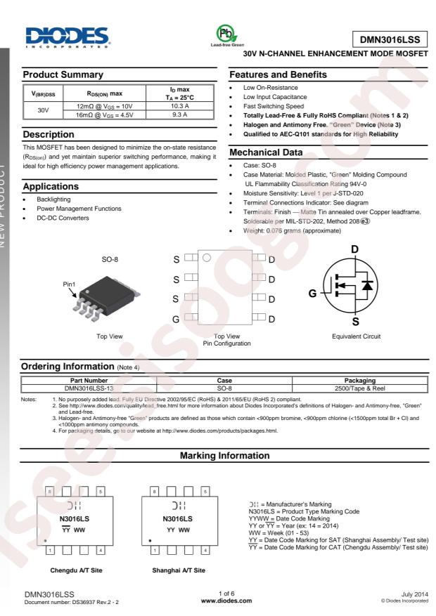 DMN3016lss-13