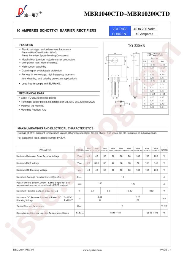 MBR10100CTD