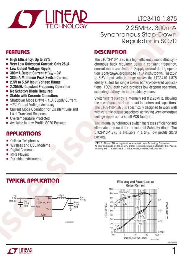 LTC3410ESC6-1.875#TRPBF