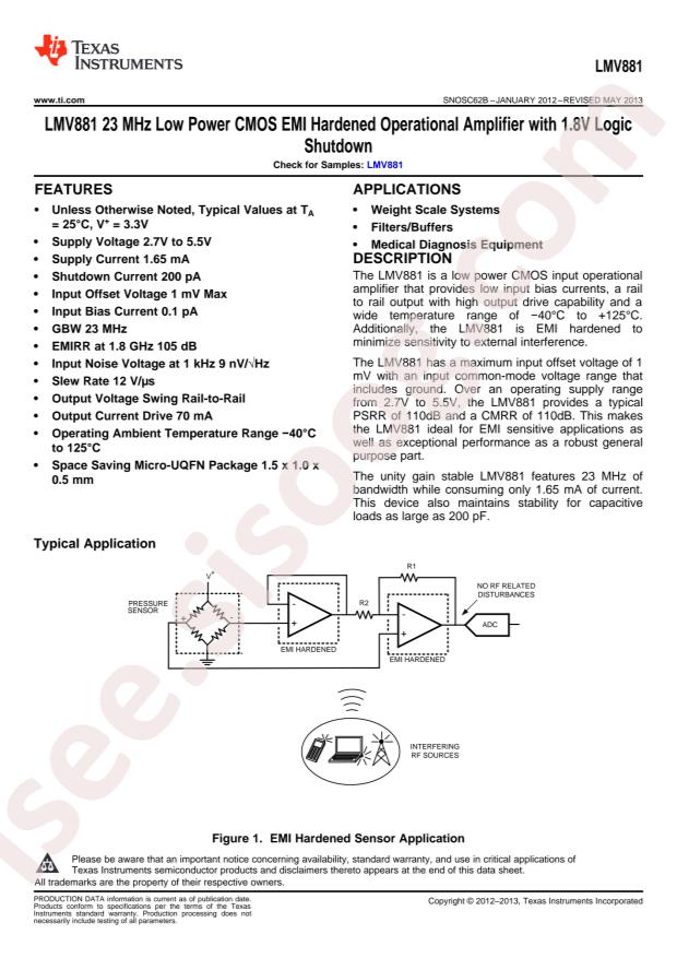 LMV881LEE/NOPB