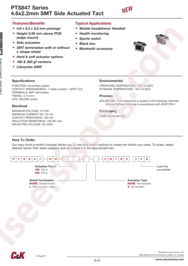 PTS847MM160LSMTR2LFS