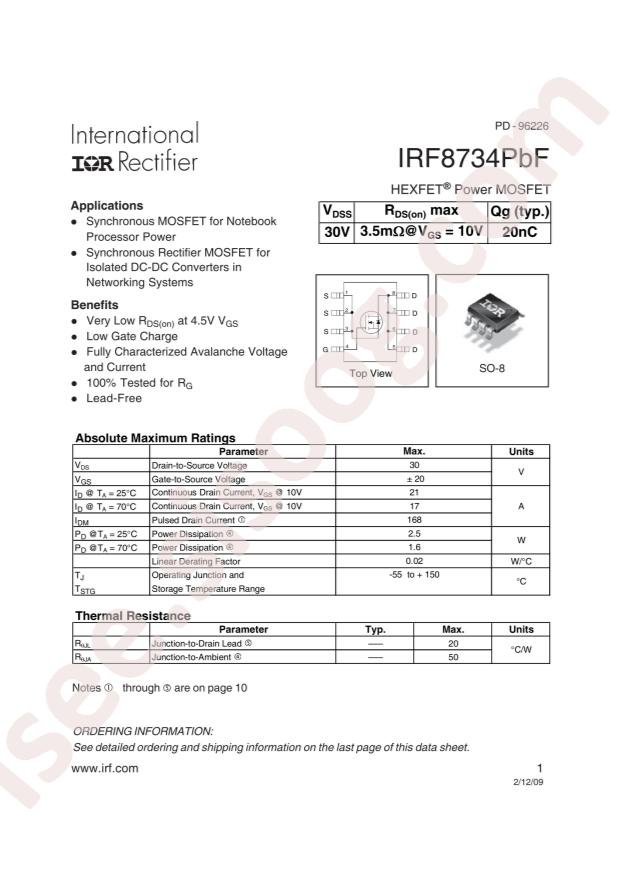 IRF8734TRPBF