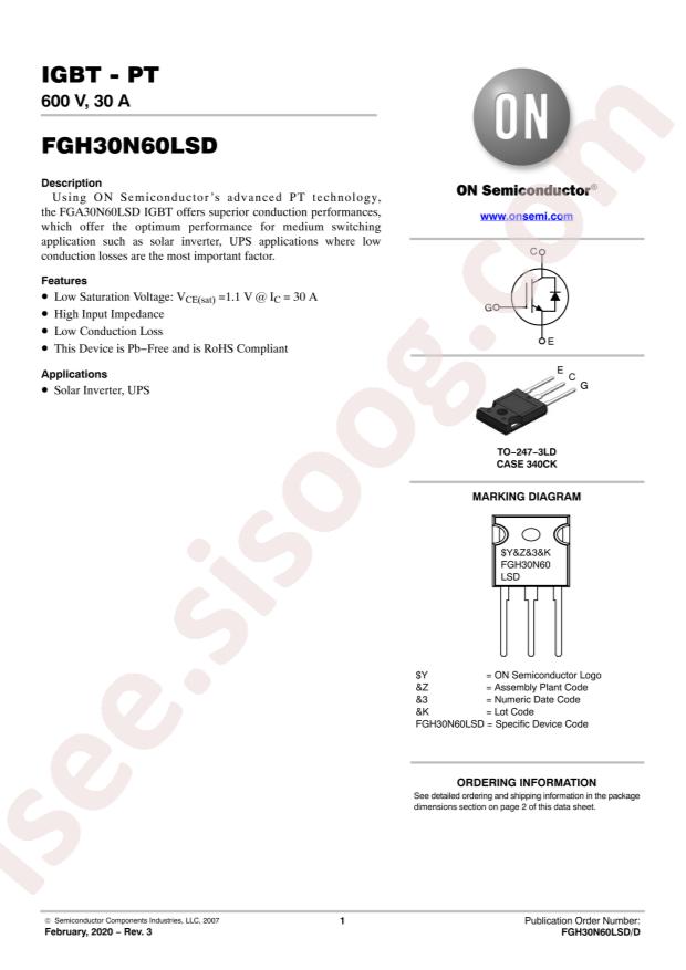FGH30N60LSDTU