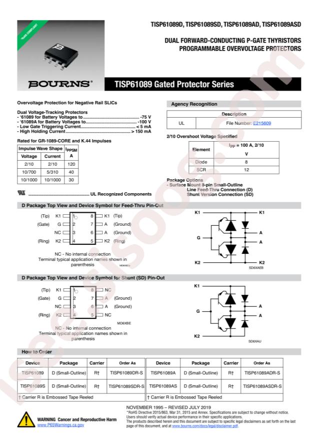 TISP61089ASDR-S