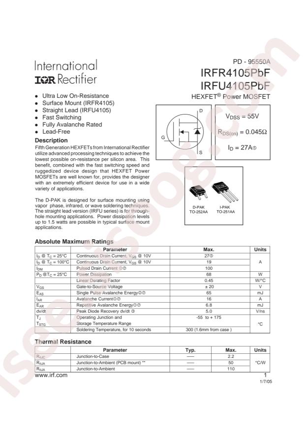 IRFR4105TRPBF