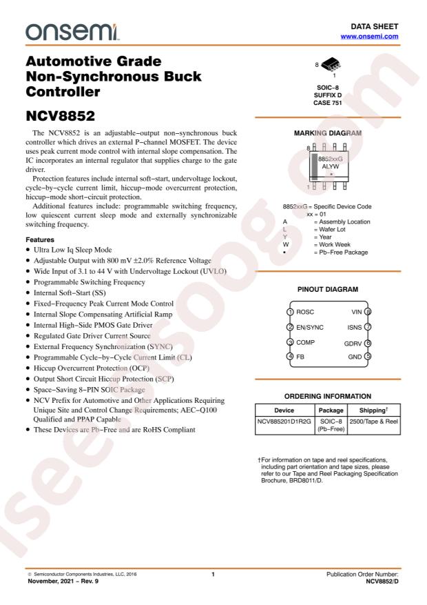 NCV8852DR2G