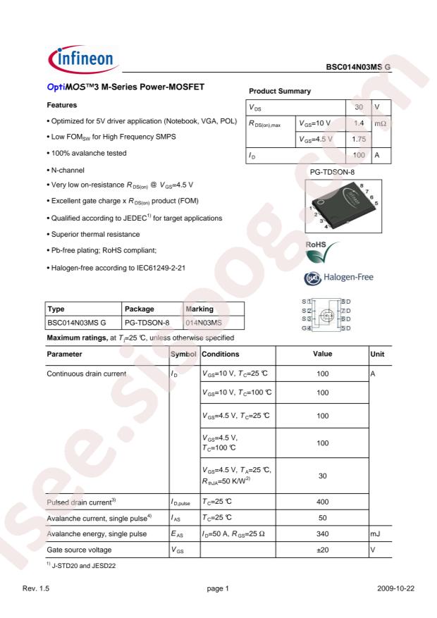 BSC014N03MS G