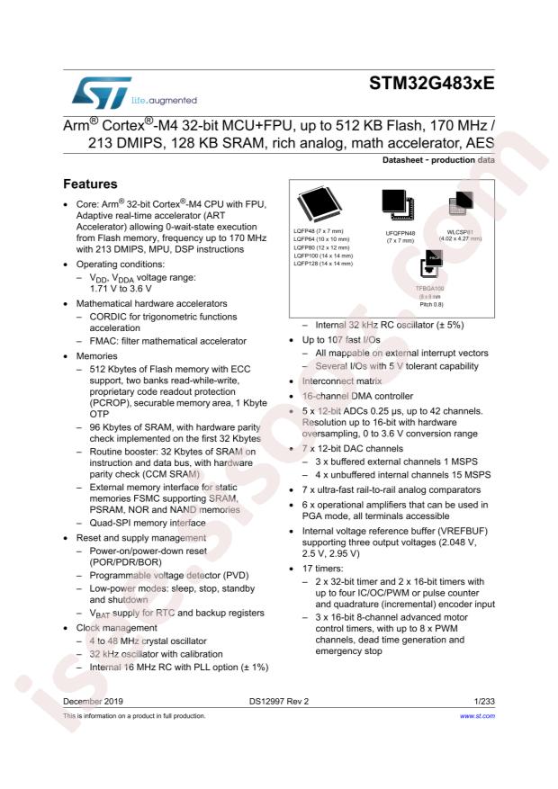 STM32G483RET6