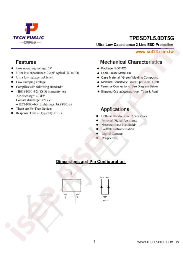 TPESD7L5.0DT5G