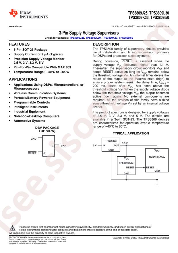 TPS3809I50DBVR