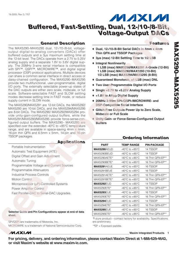 MAX5294EUD+T