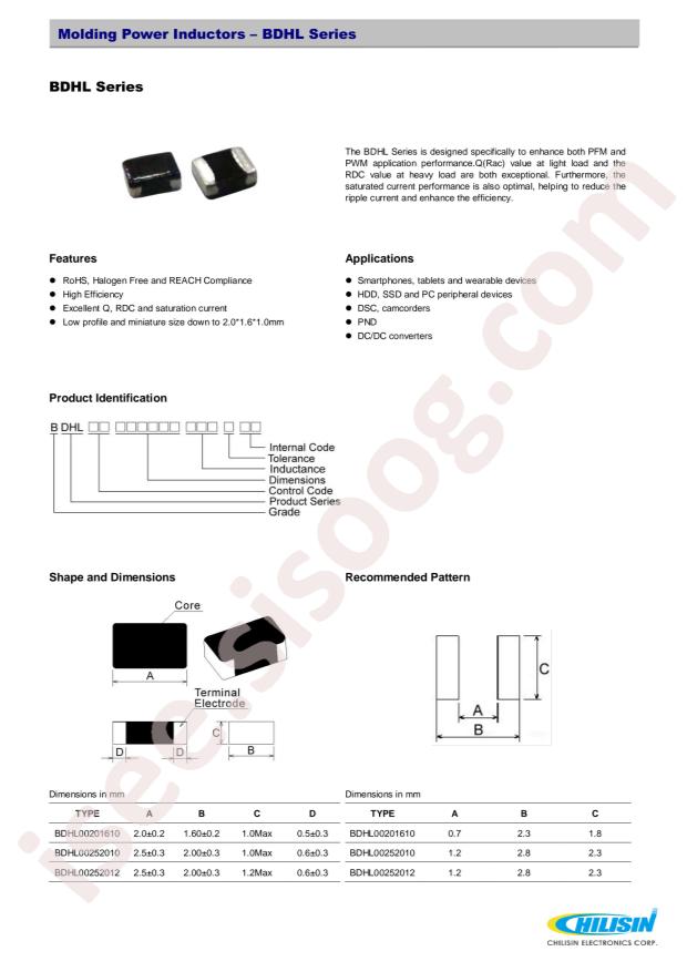 Chilisin BDHL002520122R2MQ1