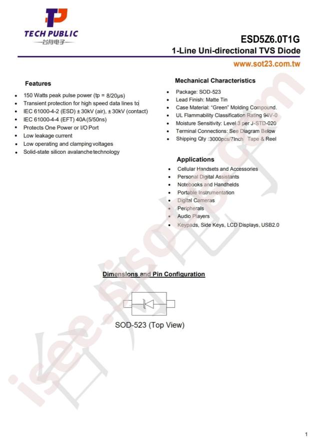 ESD5Z6.0T1G