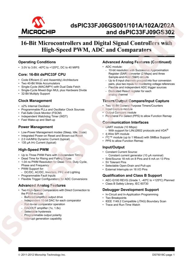 dsPIC33FJ06GS001-I/SS