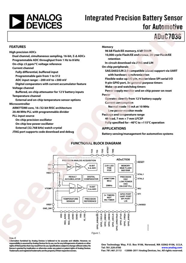 ADUC7036BCPZ-RL