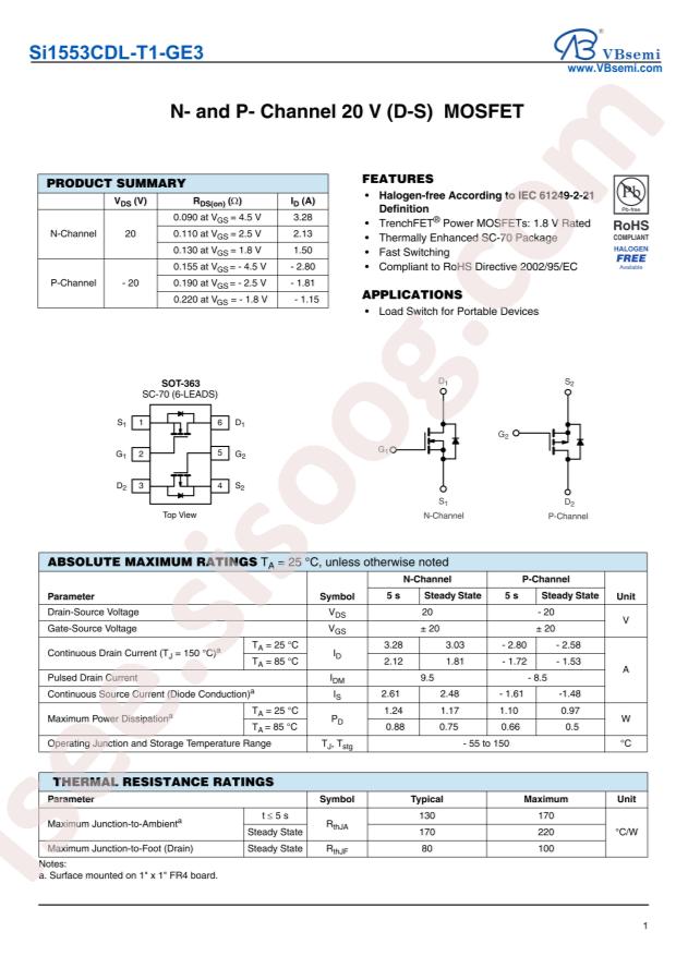 Si1553CDL-T1-GE3-VB