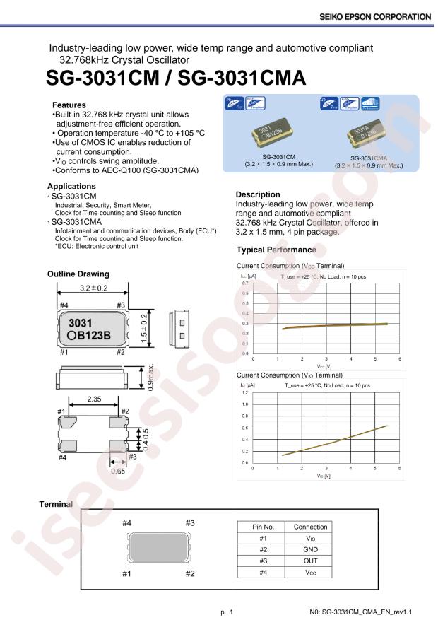 SG-3031CM 32.768K