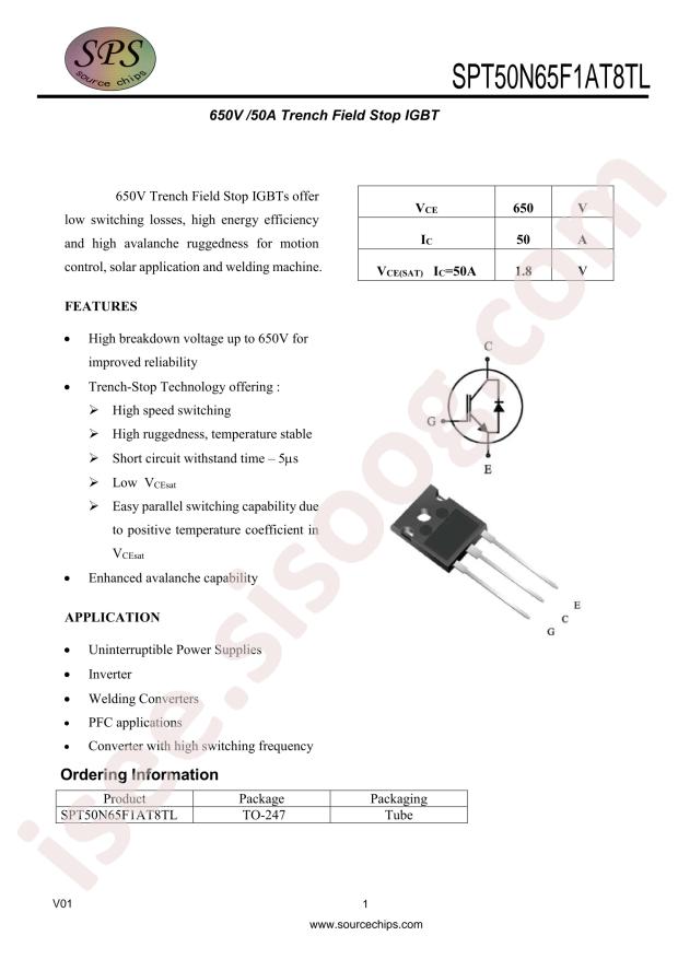 SPT50N65F1AT8TL