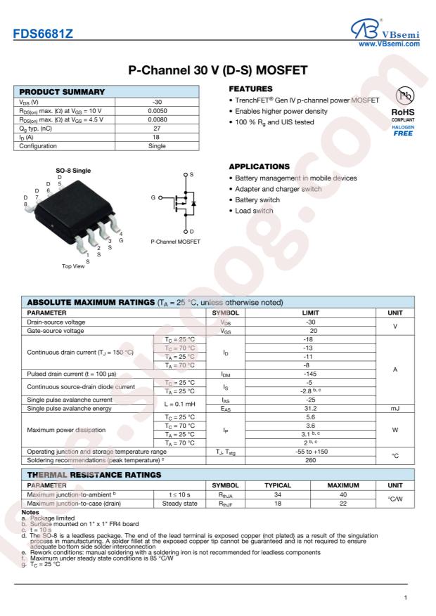 FDS6681Z-VB