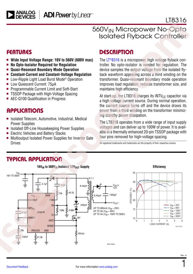 LT8316EFE#PBF