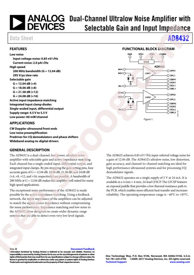 AD8432ACPZ-R7
